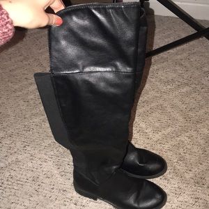 black knee high boots